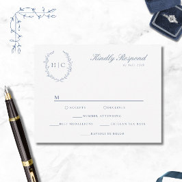 ロマンチックなボタニカル結婚クレスト 出欠カード