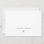 ロマンチックなボヘミアンとパンパ結婚スグラス感謝していズ サンキューカード (裏面)