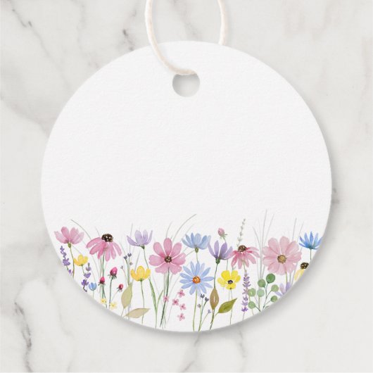 ロマンチックなボホガーデンワイルドフラワーありがとう フェイバータグ (裏面)