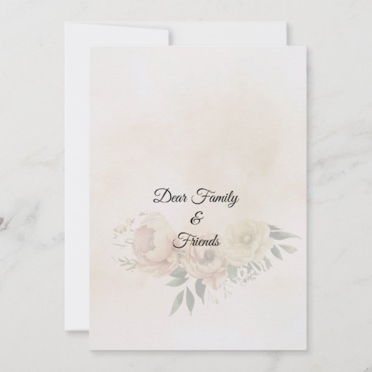 ロマンチックなボホプニー&緑のエレガントな結婚式 サンキューカード (裏面)