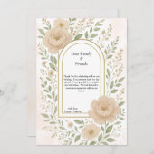 ロマンチックなボホプニー&緑のエレガントな結婚式 サンキューカード (正面/裏面)