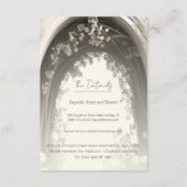ロマンチックなボホボタニカルアー結婚チーズ エンクロージャーカード (正面)