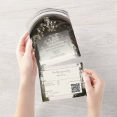 ロマンチックなボホボタニカルアー結婚チーズ オールインワン招待状 (貼ってはがせる)