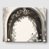 ロマンチックなボホボタニカルアー結婚チーズ ゲストブック (裏面)