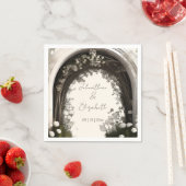 ロマンチックなボホボタニカルアー結婚チーズ スタンダードカクテルナプキン (インサイチュ)