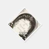 ロマンチックなボホボタニカルアー結婚チーズ スタンダードカクテルナプキン (角)