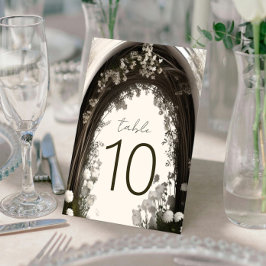 ロマンチックなボホボタニカルアー結婚チーズ テーブルナンバー