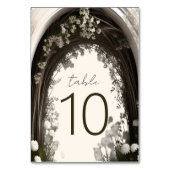 ロマンチックなボホボタニカルアー結婚チーズ テーブルナンバー (裏面)