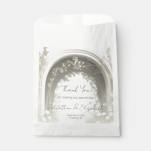 ロマンチックなボホボタニカルアー結婚チーズ フェイバーバッグ (正面)