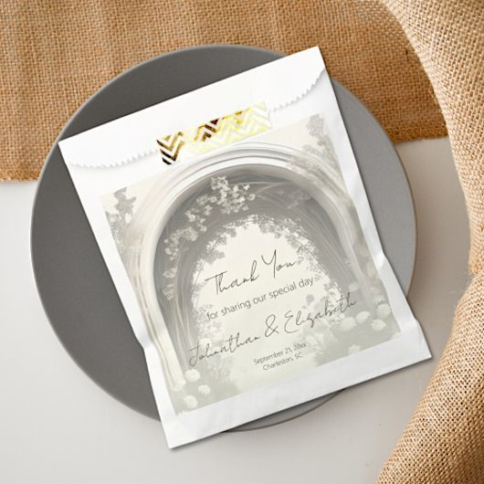 ロマンチックなボホボタニカルアー結婚チーズ フェイバーバッグ