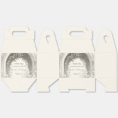 ロマンチックなボホボタニカルアー結婚チーズ フェイバーボックス (見開き)