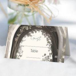 ロマンチックなボホボタニカルアー結婚チーズ プレイスカード