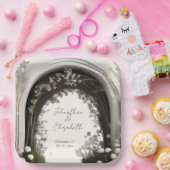 ロマンチックなボホボタニカルアー結婚チーズ ペーパープレート (パーティー)