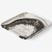 ロマンチックなボホボタニカルアー結婚チーズ ペーパープレート (傾斜あり)