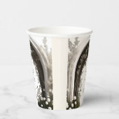 ロマンチックなボホボタニカルアー結婚チーズ 紙コップ (右)