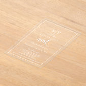 ロマンチックなボホモノグラムアクリルウェディング招待 アクリル招待状 (レイダウン)