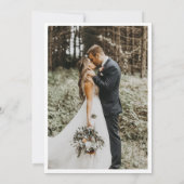 ロマンチックなボホ結婚写真 | ミニマモダンリスト 招待状 (裏面)