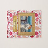 ロマンチックなボーイフレンドのカップル写真パズル ジグソーパズル (横)