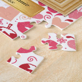 ロマンチックなボーイフレンドのカップル写真パズル ジグソーパズル (側面)