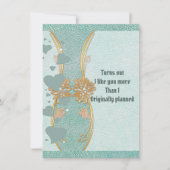 ロマンチックなボーイフレンドティール（緑がかった色）ブルーフローラ花瓶バレンタイン (正面)