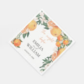 ロマンチックなミカン結婚柑橘類のカクテル スタンダードランチョンナプキン (角)