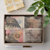 ロマンチックなミックスメディア背景カップルのバレンタイン 薄葉紙 (ギフト)