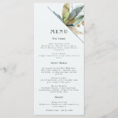 ロマンチックなミニマルつる植物ガーデングリーンブルー メニュー (正面)