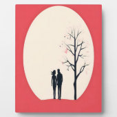 ロマンチックなミニマルなカップル・アート フォトプラーク (正面)