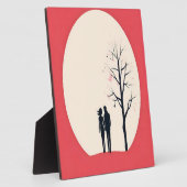 ロマンチックなミニマルなカップル・アート フォトプラーク (側面)