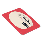 ロマンチックなミニマルなカップル・アート マグネット (右側)