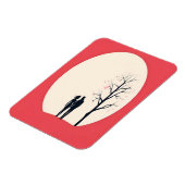 ロマンチックなミニマルなカップル・アート マグネット (左側)