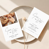 ロマンチックなミニマル写真日付を保存 招待状