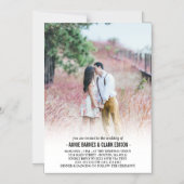 ロマンチックなミニマル結婚主義の写真 マグネット招待状 (正面)