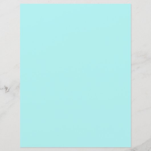 ロマンチックなミントの青いフローラの蝶のスクラップブックのページ (裏面)