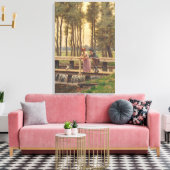 ロマンチックなミーティングプレイス(by Edmund Blair Leighton) キャンバスプリント (インサイチュ (リビング))