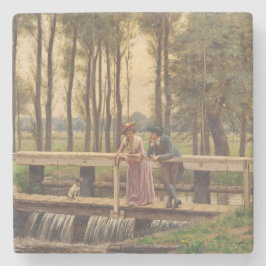ロマンチックなミーティングプレイス(by Edmund Blair Leighton) ストーンコースター