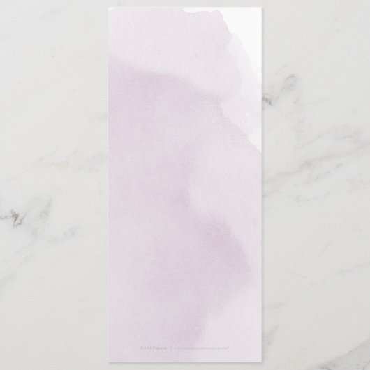 ロマンチックなムーディな梅結婚の書道のメニュー メニュー (裏面)