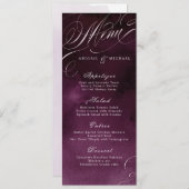 ロマンチックなムーディな梅結婚の書道のメニュー メニュー (正面/裏面)