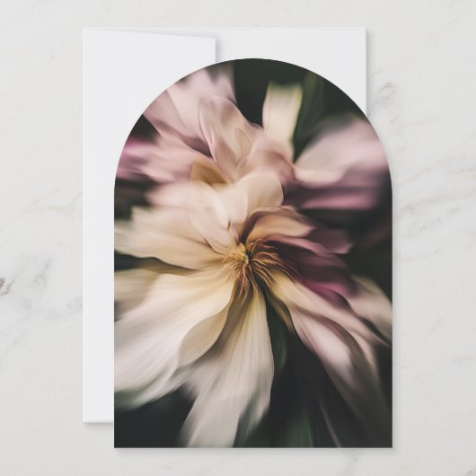 ロマンチックなムーディフラワーズフローラブライダルシャワーアーチ 招待状 (裏面)