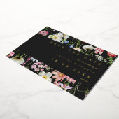 ロマンチックなムーディフローラ結婚式の日付金ゴールドを保存 箔招待状 (回転した状態)