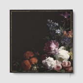 ロマンチックなムーディースブラックゴシック花模様ブライダルシャワー ゲストブック (裏面)