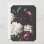 ロマンチックなムーディースブラックゴシック花模様ブライダルシャワー 招待状 (裏面)