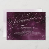 ロマンチックなムーディースプラム書道宿泊施設 エンクロージャーカード (正面/裏面)