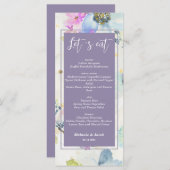 ロマンチックなムーヴパープル結婚フローラ メニュー (正面/裏面)