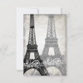 ロマンチックなメイソンジャールシャドーダマスクウェディングRSVP 出欠カード (裏面)