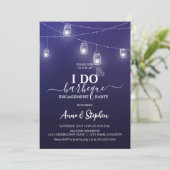 ロマンチックなメイソンジャールライトI do BBQ婚約パーティ 招待状 (スタンド正面)