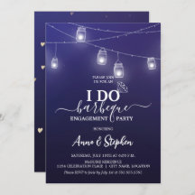 ロマンチックなメイソンジャールライトI do BBQ婚約パーティ