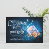 ロマンチックなメイソンジャー&ホタル婚約パーティ 招待状 (スタンド正面)