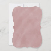 ロマンチックなメイブピンク白い緑の草刈りインビタ 招待状 (裏面)