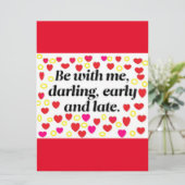 ロマンチックなメッセージグリーティングカード任意の大事な行事 カード (スタンド正面)